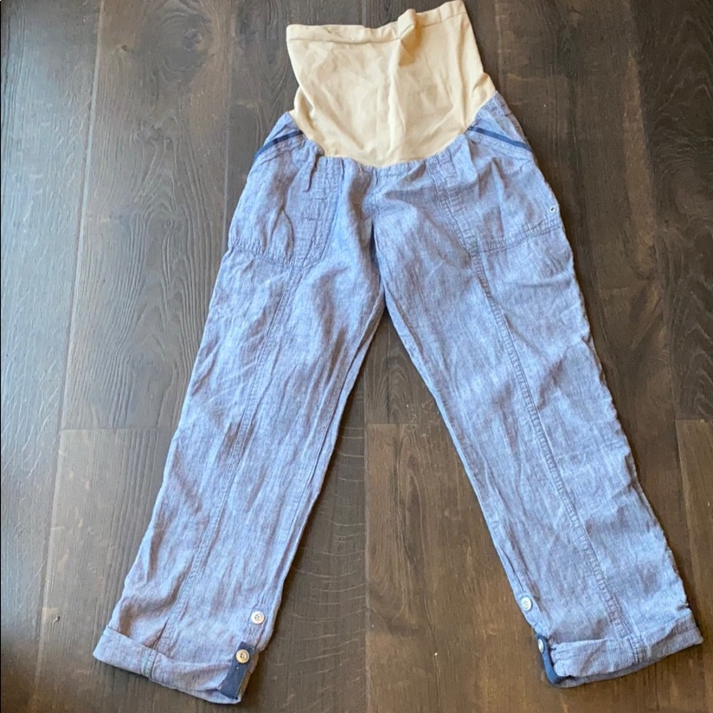 Linen Capri MATERNITY Pants